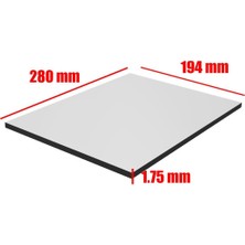 Midwest 70802 Aynalı Silver Styrene Levha -1,75 Mm. -194 X 280 Mm.