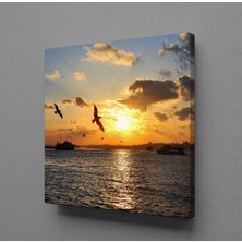 Technopa GÜN DOĞUŞU VE BATIŞI KUŞLAR KANVAS TABLO - 60x60cm