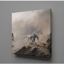 Technopa BEYAZ AT KANVAS TABLO - 40x40cm