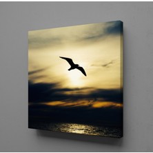 Technopa KUŞ VE DENİZ KANVAS TABLO - 120x120cm