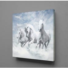 Technopa BEYAZ ATLAR ÜLKESİ KANVAS TABLO - 100x100cm