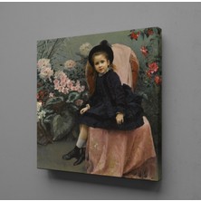 Technopa SİYAH ŞAPKALI FRANSIZ KIZ KANVAS TABLO - 80x80cm