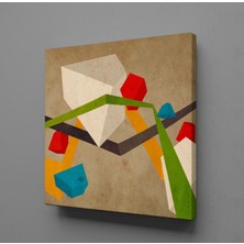 Technopa Renkli Geometrik Şekiller Kanvas Tablo 80X80CM