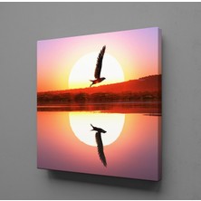 Technopa GÜN DOĞUŞU VE BATIŞI KUŞ KANVAS TABLO - 110x110cm