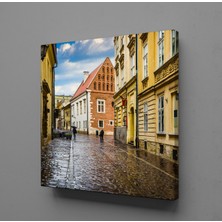 Technopa SARI EVLER KANVAS TABLO - 120x120cm
