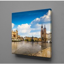 Technopa KAHVERENGİ BİNALAR KANVAS TABLO - 140x140cm