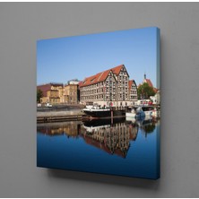 Technopa KIYIDAKİ KAYIKLAR KANVAS TABLO - 70x70cm