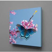 Technopa MAVİ KELEBEK KANVAS TABLO - 100x100cm