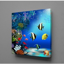 Technopa AKVARYUMDA BALIKLAR KANVAS TABLO - 90x90cm