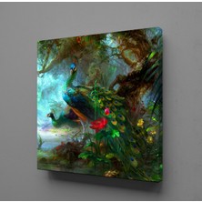 Technopa YAĞLI BOYA TAVUSKUŞU KANVAS TABLO - 120x120cm