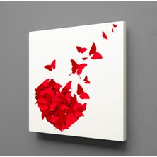 Technopa KELEBEKTEN KALP KANVAS TABLO - 130x130cm