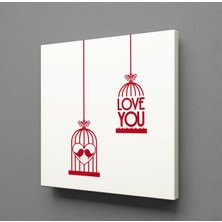 Technopa KIRMIZI KAFESLER KANVAS TABLO - 150x150cm