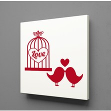 Technopa KIRMIZI KUŞ KANVAS TABLO - 200x200cm