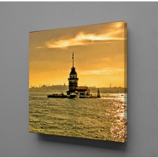 Technopa AKŞAM ÜSTÜ KIZ KULESİ MANZARASI KANVAS TABLO - 150x150cm