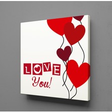 Technopa KIRMIZI BORDO KALPLER KANVAS TABLO - 170x170cm