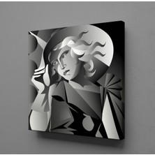 Technopa ŞAPKALI KADIN KANVAS TABLO - 200x200cm