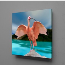 Technopa PEMBE FLAMİNGO KANVAS TABLO - 200x200cm