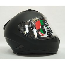 Shiro Kask Shiro Shadow Mat Black Güneş Vizörlü - Iridyum Vizör Hediye