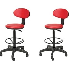 Dopa Amortisörlü Bel Destekli Bar Taburesi 2 Adet