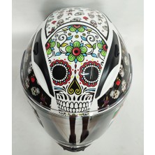 Shiro Kask Shiro Shadow Skull Güneş Vizörlü - Iridyum Vizör Hediye