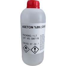 Semkimya Aseton Saf % 99.5 Yüksek Kalite - 1 Litre