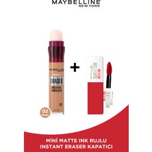 Maybelline New York Instant Anti Age Eraser Kapatıcı - 02 Nude Mini Matte Ink 20 Pioneer Hediyeli