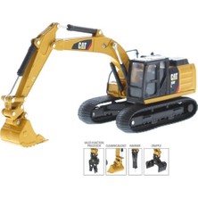 Diecast Masters 85636 1/64 Ölçek, Cat 320F L Ekskavatör, 4 Farklı Ataşmanlı, Sergilemeye Hazır Metal Iş Makinası Modeli