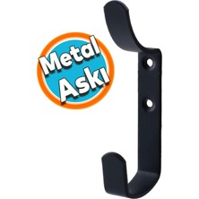 Nzb Metal Portmanto Vestiyer Duvar Dolap Elbise Askısı Siyah Mobilya Kapı Askılığı Aparatı