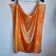 Pozitif Marka Meditasyon Koleksiyonu Fil Desenli Turuncu Bandana Fular