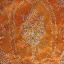 Pozitif Marka Meditasyon Koleksiyonu Fil Desenli Turuncu Bandana Fular