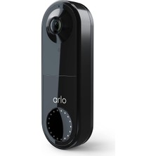 Arlo Essential Kablolu Görüntülü Kapı Zili - Hd 180 Görüş, Siyah