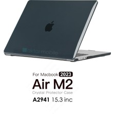 AktarMobile MacBook Air 15 M2 2023 A2941 15.3" Uyumlu Kılıf Koruyucu Kapak Parlak Şeffaf Tasarım Hava Kanallı