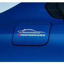 Carstore Bmw M Performance Sticker Siyah Benzin Depo Kapağı 15X4CM