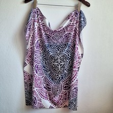 Pozitif Marka Meditasyon Koleksiyonu Mor Lacivert Mandala Bandana Fular