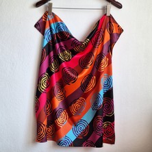 Pozitif Marka Meditasyon Koleksiyonu Çok Renkli Spiral Desenli Bandana Fular
