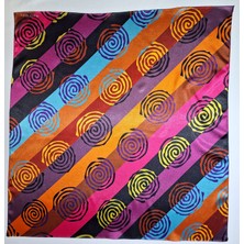 Pozitif Marka Meditasyon Koleksiyonu Çok Renkli Spiral Desenli Bandana Fular