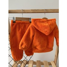 Minizade Kışlık Peluş Welsoft Cepli Kapüşonlu Bebek Takımı