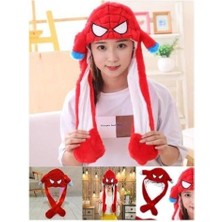 Piraye Gift Spiderman Kulakları Hareketli Işıklı Uzun Kulak Örümcek Adam Şapka