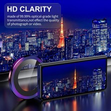 Samsung Galaxy Z Fold 5 / 4 Uyumlu Metal Temperli Cam Lens Koruyucu Yeşil