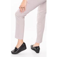 ARTI ARTI AYAKKABI ARTI-ARTI001-14508  Deri Ortopedik  Kadın Bağsız Siyah Roc Ayakkabı