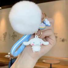 Piraye Gift Sanrio Cinnamoroll Silikon Anahtarlık Pon Ponlu