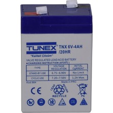 Tunex 6V 4A 0,67 kg Kuru Bakımsız Akü (70*48*100*106 Mm) TNX-6V4A