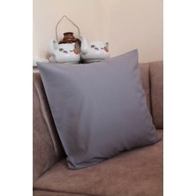 Emtory Home Dark Gri Premium  Pamuklu Fermuarsız Kırlent Kılıfı 43X43CM