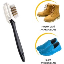 Epazzar  Bot Süet Nubuk Deri Çizme Ayakkabı Temizleme Bakım Fırçası Cep Boy Çift Taraflı Mini Fırça