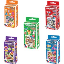 Magnet 5 Li Set - Alfabe-Hayvanlar-Meyve Sebze-Taşıtlar-Sayılar