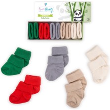 Novibaby 5'li Bambu Yenidoğan Bebek Çorap I Winter I Kız Erkek Bebek Çorabı