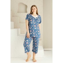 Alimer Alimer
bahar Dalı Indigo Battal Bermuda Bayan Pijama Takımı 2735BB