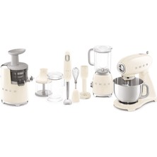 Smeg 50's Style Retro 4.8lt Cream Full Body Stand Mikser SMF03CREU