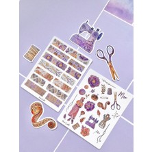 Nova Crafts Mor / Dikiş Temalı Sticker Set (2 Sayfa)