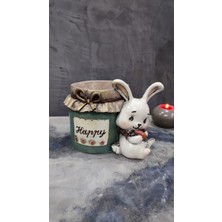 Gardenya Retro Kutuda Sevimli Tavşan Dekoratif Saksı & Obje